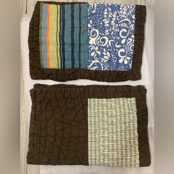 PB teen Oceanside patchwork quilted sham set of two standard 20” x 26” - Picture 8 of 9